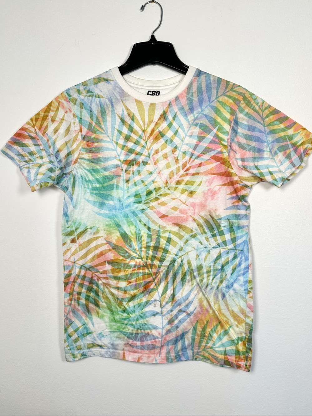CSG Tropical Print Graphic Tee Shirt S